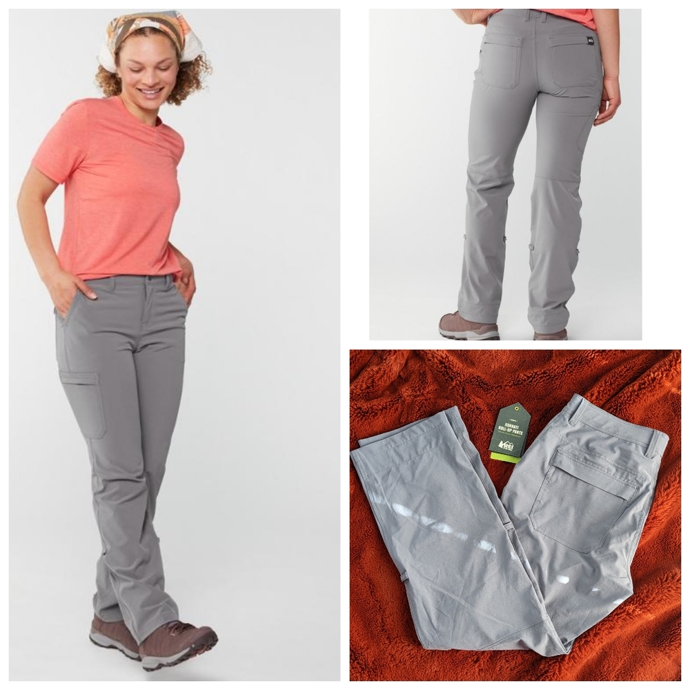 REI Co-op Petite Kornati Roll-Up Hiking Pants in Quiet Shade, Size 10P